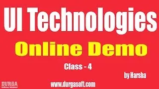 Learn UI Technologies Online Training | Class - 4 |by Harsha Sir