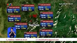 Trong một buổi sáng xảy ra 9 vụ động đất tại Kon Tum | VTV24