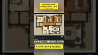 Learn how to Render AutoCAD /Pdf Floor Plan in PHOTOSHOP | 2 Week Challenge