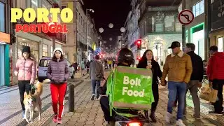 This is how Nights are in Porto | Portugal Walking Tour 4K Documentary - November 2023.