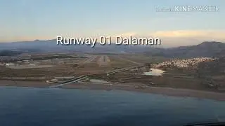 beautiful VISUAL LANDING in Dalaman airport  Turkey /love this background music. RELAXING