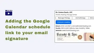 How to Add Google Calendar Scheduling Link to Your Email Signature