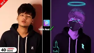 Neon Glowing Vector Art in Picsart || Vector Art in Picsart || Neon Vector Art Concept || CS EDITZ