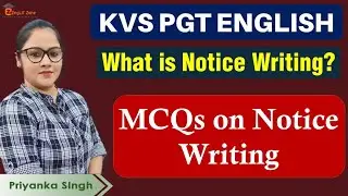 KVS PGT English || Notice Writing || MCQ on Notice Writing ||  Creative Writing