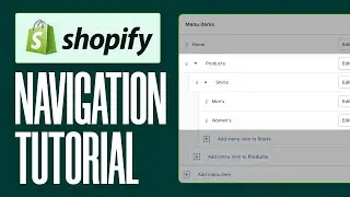 How to Set up Navigation Menu on Shopify 2024 (Step by Step) | Shopify Navigation Tutorial