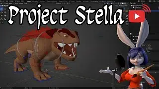 Project Stella Livestream - Big Lizard Rigging in Blender