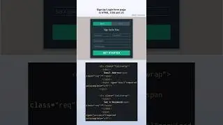 signup and login page project using in html css and JavaScript | signup login form html css project