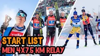 Start List IBU World Cup Biathlon - Men 4x7.5km Relay - Ostersund 2023/24