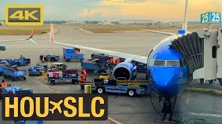 Southwest Airlines Boeing 737-700, Houston Hobby HOU to Salt Lake City International Airport SLC, 4K