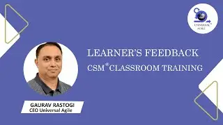 Learner's Feedback on Certified Scrum Master Training at Universal Agile #2