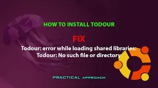 UBUNTU FIX: Todour: No such file or directory