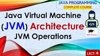 L4: Java Virtual Machine(JVM) Architecture | JVM Operations |Java Programming Lectures in Hindi