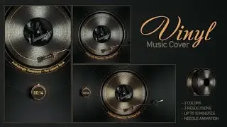 Music Visualizer Vinyl Music Cover | After Effects Template | Audio visualizer