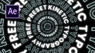 FREE PRESET : KINETIC TYPOGRAPHY in AFTER EFFECTS | NO PLUGINS NEEDED