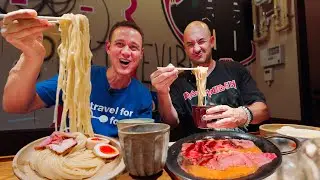 DEATH LEVEL RAMEN in Tokyo!! 🌶️ 💀 w/ Ramen Beast (He's Eaten 4,000 Bowls of Ramen!!)