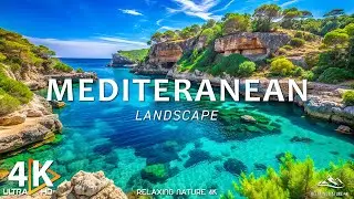 FLYING OVER MEDITERRANEAN 4K UHD - Relaxing Music With Beautiful Nature Scenes - 4K Video UHD