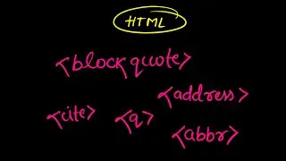 Blockquote Tags | HTML cite q abbr address blockquote tags