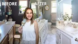 $500 Bathroom Renovation in a Weekend | English Cottage Style Bathroom Makeover