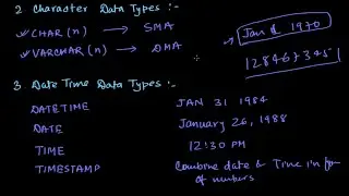 Datatypes in SQL | Database management System