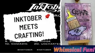 Inktober Inspired Handmade Sketchbook Creation. Let’s Paint & Craft Together.