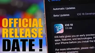 iOS 18 Official Release Date CONFIRMED !