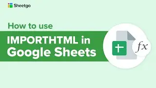 How to use the IMPORTHTML Google Sheets formula