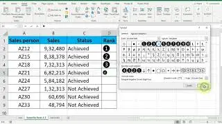 how to insert symbols in excel
