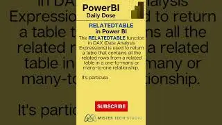 RELATEDTABLE in PowerBI | PowerBI Desktop | Power BI Tutorial