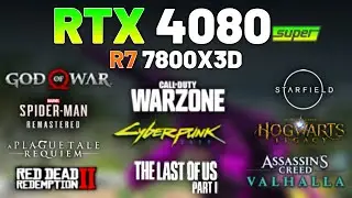 RTX 4080 SUPER + R7-7800X3D - Test in 10 Games