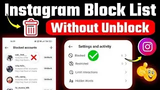 How To Delete Instagram Block List Without Unblock || Instagram Block List Delete Kaise Kare