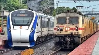 Fast and Furious WAP7 Padatik+ Shipra+Kanchankanya+Jodhpur SF attacks Nabagram at 130kph- IR