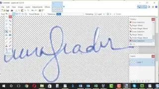 Create signature image with transparent background