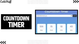 Countdown Timer | Tutorial | HTML CSS JavaScript