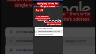 Googling Tricks For Programmers | Part 5 