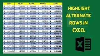 How to Auto Highlight Alternate Rows in Excel | Conditional Formatting