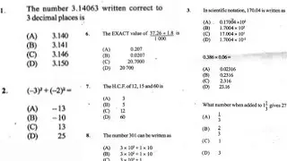CXC Mathematics June 2010 paper 1 questions 1 to 10