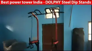 Best power tower India - DOLPHY Steel Dip Stands Adjustable Power Tower