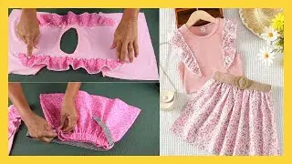 🌹 Cómo coser un Conjunto para niñas sencillo para principiantes