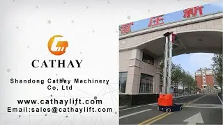 Cathaylift 7 5m 9m dual mast self-propelled vertical mast Shandong Cathay Machienry Co, Ltd #awp