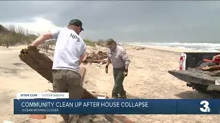 Community cleanup after Rodanthe house collapse