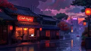 Peaceful Lofi Coffee in 90's Tokyo Street 🌆 Rainy Lofi Hip Hop Mix 🌧️ Lofi Beats To Study/ Chill