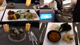 Turkish Airlines Dinner Service Onboard Business Class ~ Airbus A330-300