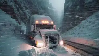 Deep Sleep with Blizzard, Snowstorm and Wind Sounds - Truck Trapped in Darkstone Canyon