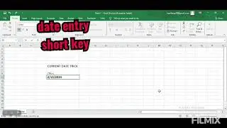 Date entry short key in excel #excel #date