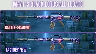 M4A1-S Black Lotus ALL Wear With Floats | CS2 Skin Showcase