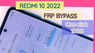 REDMI 10 2022 FRP BYPASS MIUI 12.5 UPDATE | REDMI 10 (21121119SG) GOOGLE ACCOUNT BYPASS WITHOUT PC