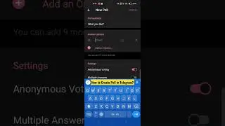 How to Create Poll in Telegram? 