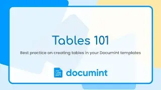 Documint Tables 101