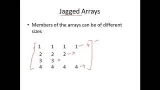 Java Programming - Passing 2D arrays to Methods, Jagged Arrays - Exercise - CSE1007