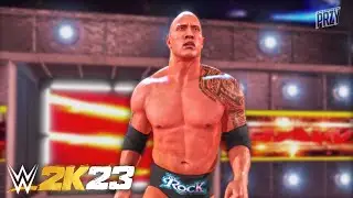 WWE 2K23 | "HOLLYWOOD" ROCK + Updated RAW '02 Arena  (Custom Model/GFX/Theme)